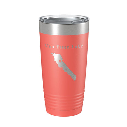 Van Etten Lake Map Tumbler Travel Mug Insulated Laser Engraved Coffee Cup Michigan 20 oz-20