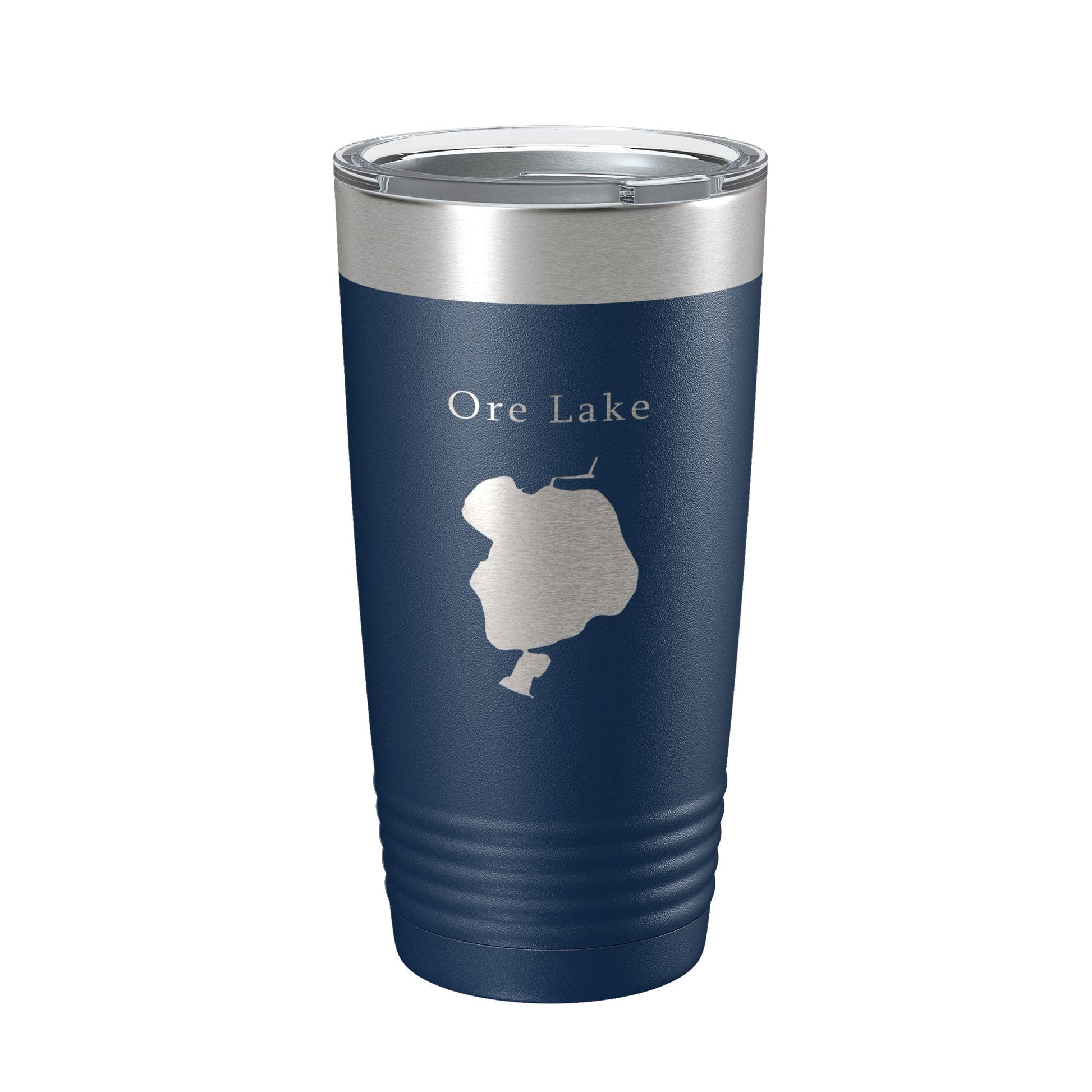 Ore Lake Map Tumbler Travel Mug Insulated Laser Engraved Coffee Cup Huron River Chain of Lakes Michigan 20 oz-2