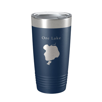 Ore Lake Map Tumbler Travel Mug Insulated Laser Engraved Coffee Cup Huron River Chain of Lakes Michigan 20 oz-8