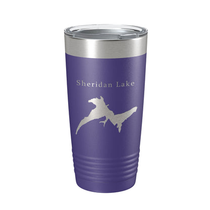 Sheridan Lake Map Tumbler Travel Mug Insulated Laser Engraved Coffee Cup South Dakota 20 oz-15