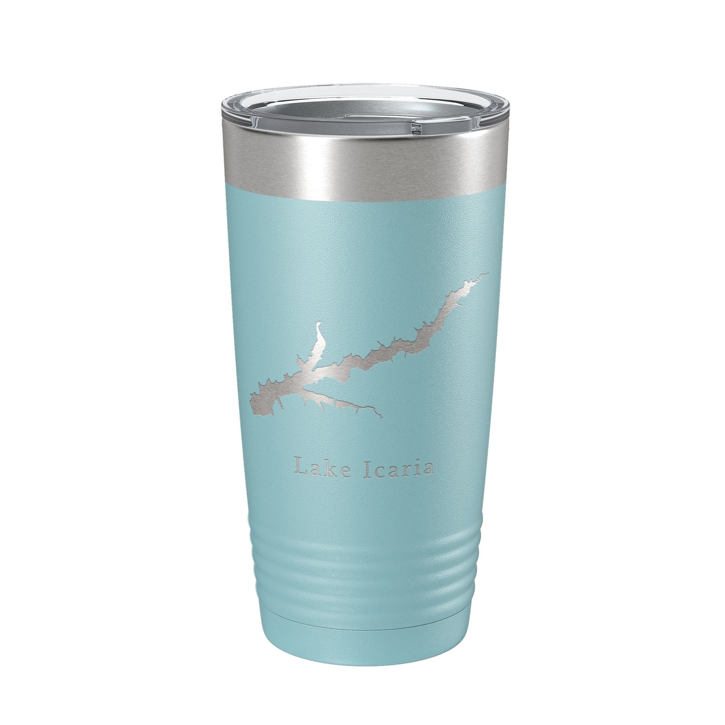 Lake Icaria Map Tumbler Travel Mug Insulated Laser Engraved Coffee Cup Iowa 20 oz-13