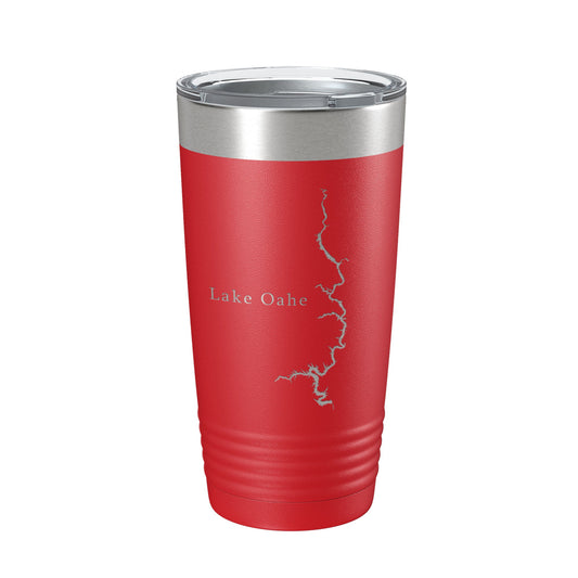 Lake Oahe Map Tumbler Travel Mug Insulated Laser Engraved Coffee Cup South Dakota 20 oz-10
