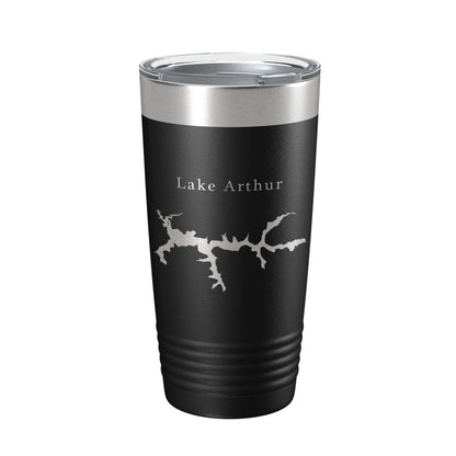 Lake Arthur Map Tumbler Travel Mug Insulated Laser Engraved Coffee Cup Pennsylvania 20 oz-5