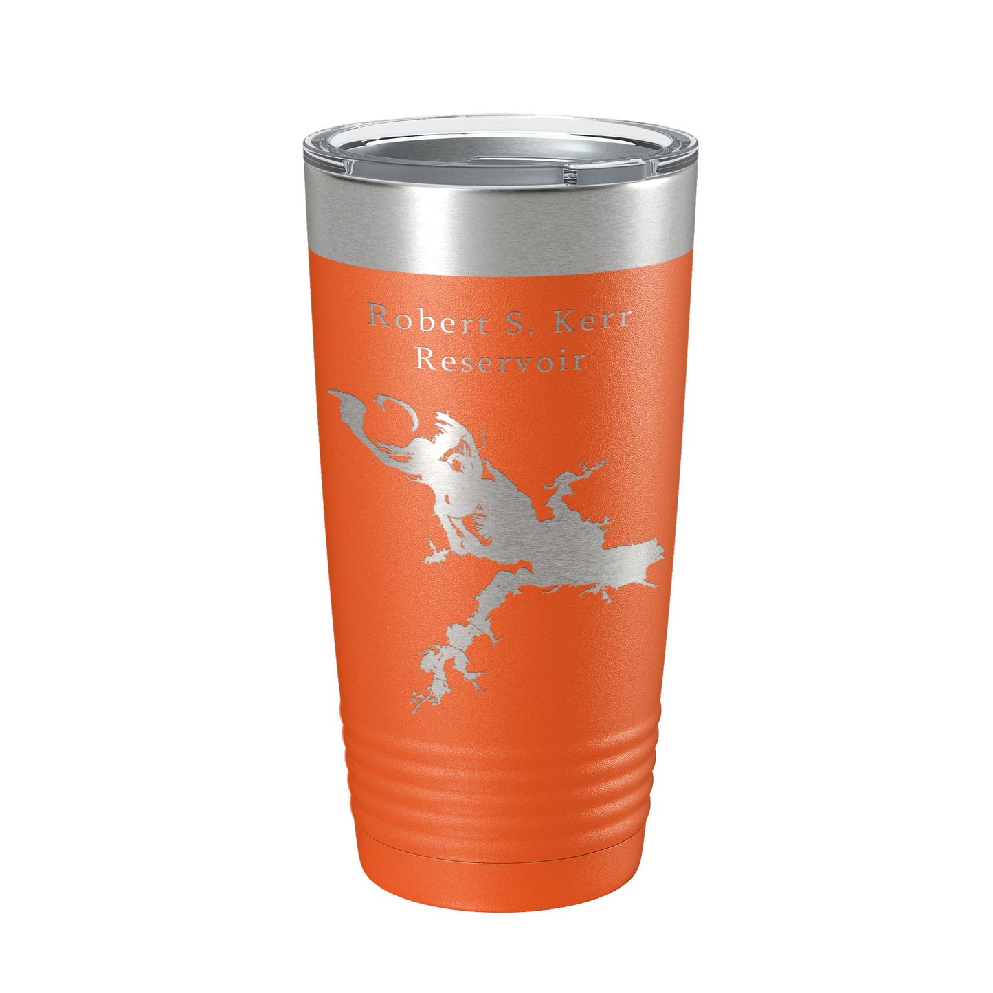 Robert S. Kerr Reservoir Tumbler Lake Map Travel Mug Insulated Laser Engraved Coffee Cup Oklahoma 20 oz-17
