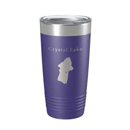 Crystal Lake Map Tumbler Travel Mug Insulated Laser Engraved Coffee Cup California 20 oz-15