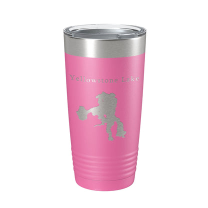 Yellowstone Lake Map Tumbler Travel Mug Insulated Laser Engraved Coffee Cup Wyoming 20 oz-11