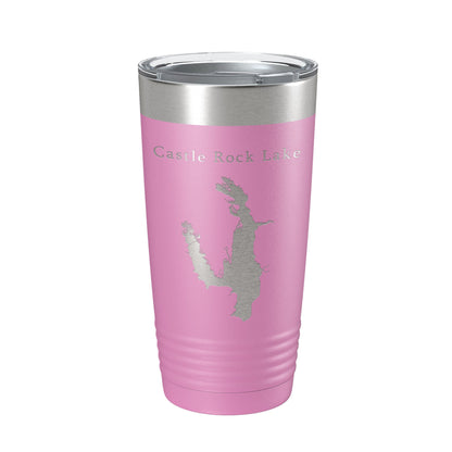 Castle Rock Lake Map Tumbler Travel Mug Insulated Laser Engraved Coffee Cup Wisconsin 20 oz-14