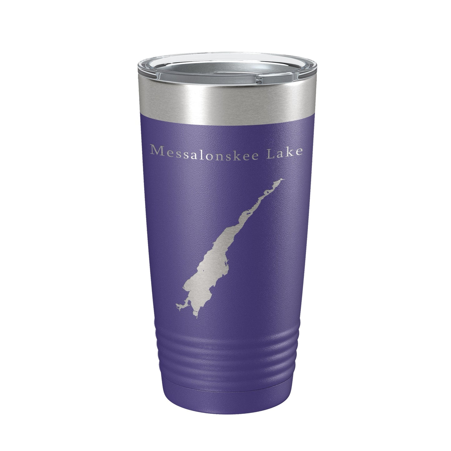 Messalonskee Lake Map Tumbler Travel Mug Insulated Laser Engraved Coffee Cup Maine 20 oz-15