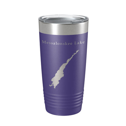 Messalonskee Lake Map Tumbler Travel Mug Insulated Laser Engraved Coffee Cup Maine 20 oz-15
