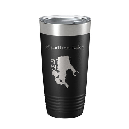 Hamilton Lake Map Tumbler Travel Mug Insulated Laser Engraved Coffee Cup Indiana 20 oz-0