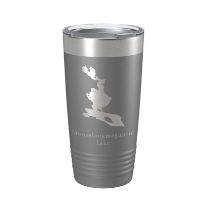 Mooselookmeguntic Lake Map Tumbler Travel Mug Insulated Laser Engraved Coffee Cup Maine 20 oz-16