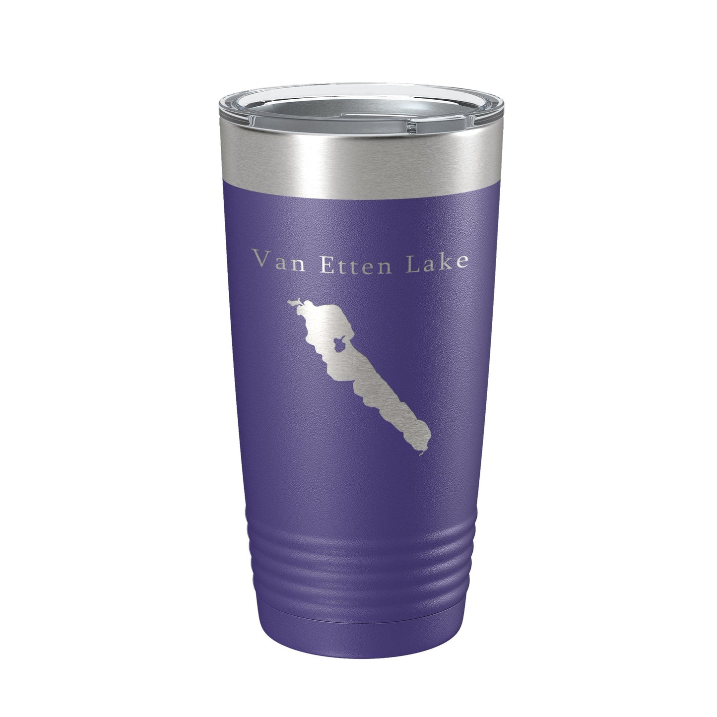 Van Etten Lake Map Tumbler Travel Mug Insulated Laser Engraved Coffee Cup Michigan 20 oz-15