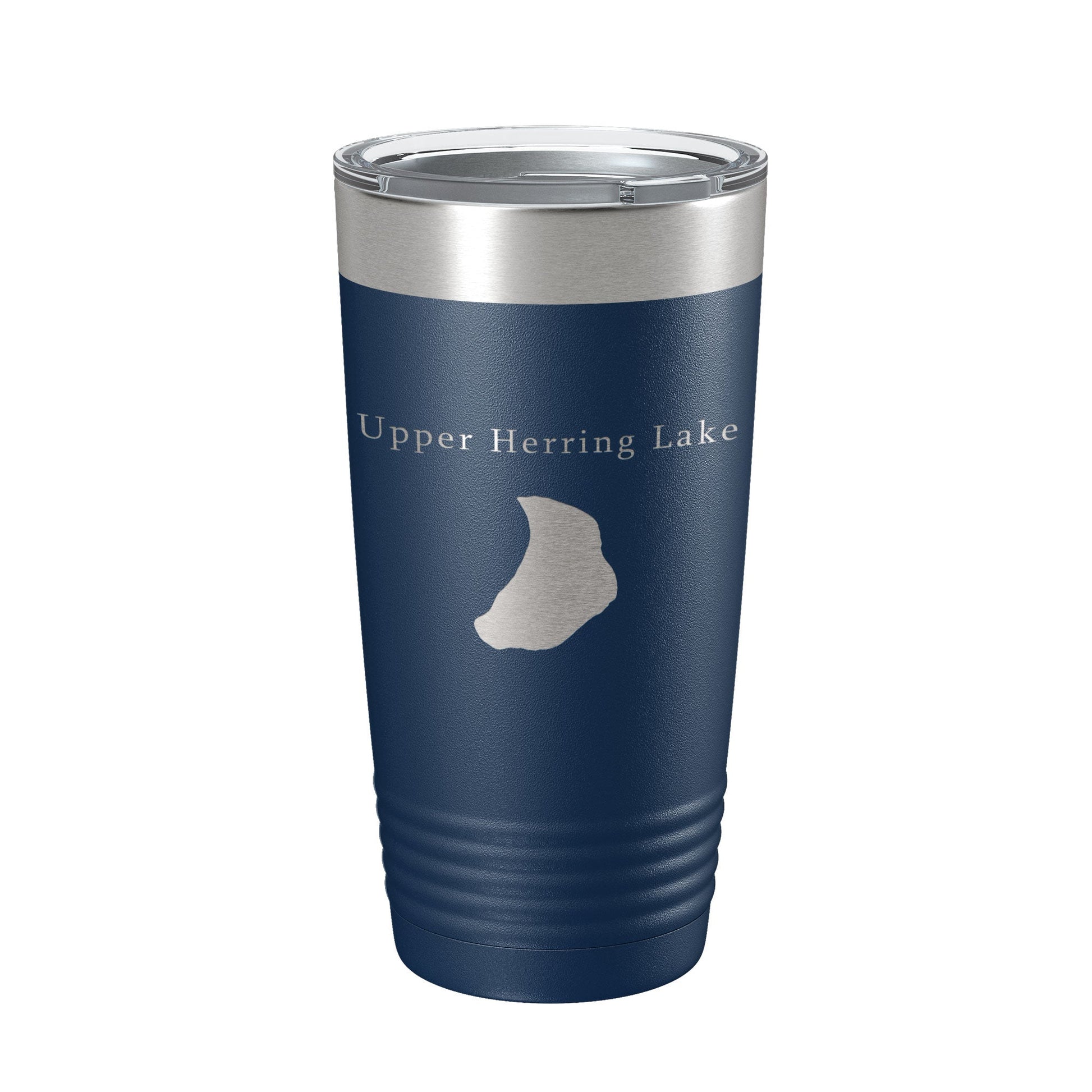 Upper Herring Lake Map Tumbler Travel Mug Insulated Laser Engraved Coffee Cup Michigan 20 oz-2