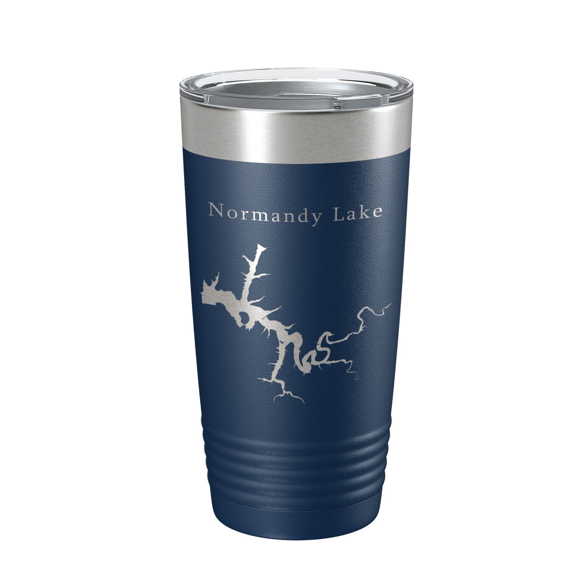 Normandy Lake Map Tumbler Travel Mug Insulated Laser Engraved Coffee Cup Tennessee 20 oz-2