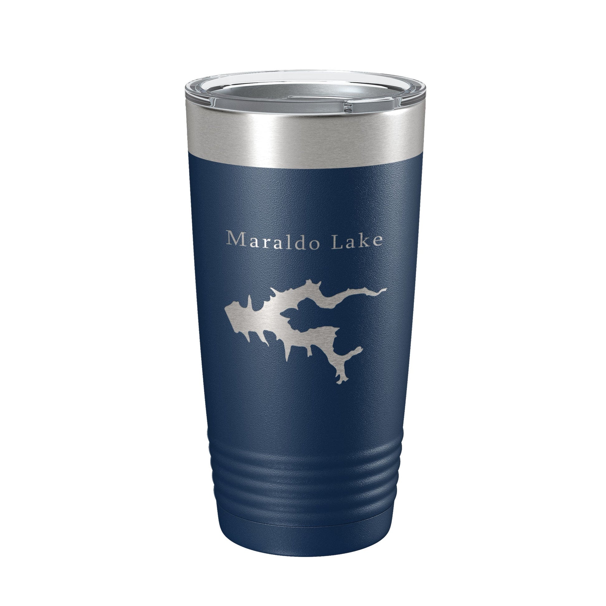 Maraldo Lake Map Tumbler Travel Mug Insulated Laser Engraved Coffee Cup Illinois 20 oz-2