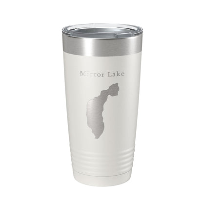 Mirror Lake Map Tumbler Travel Mug Insulated Laser Engraved Coffee Cup New York 20 oz-7
