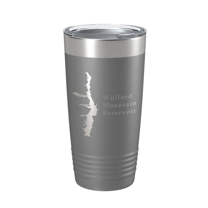 Wolford Mountain Reservoir Tumbler Lake Map Travel Mug Insulated Laser Engraved Coffee Cup Colorado 20 oz-16
