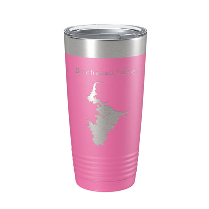 Buchanan Lake Map Tumbler Travel Mug Insulated Laser Engraved Coffee Cup Texas 20 oz-11
