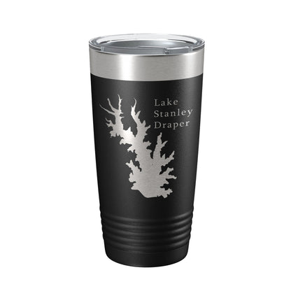 Lake Stanley Draper Map Tumbler Travel Mug Insulated Laser Engraved Coffee Cup Oklahoma 20 oz-0