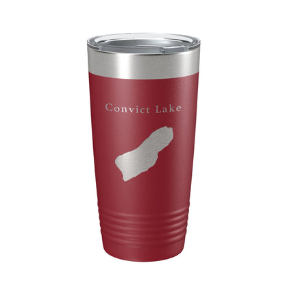 Convict Lake Map Tumbler Travel Mug Insulated Laser Engraved Coffee Cup California 20 oz-18