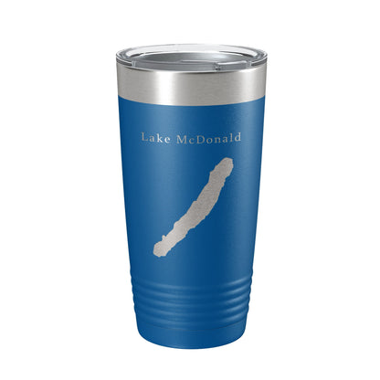 Lake McDonald Map Tumbler Travel Mug Insulated Laser Engraved Coffee Cup Glacier National Park Montana 20 oz-6