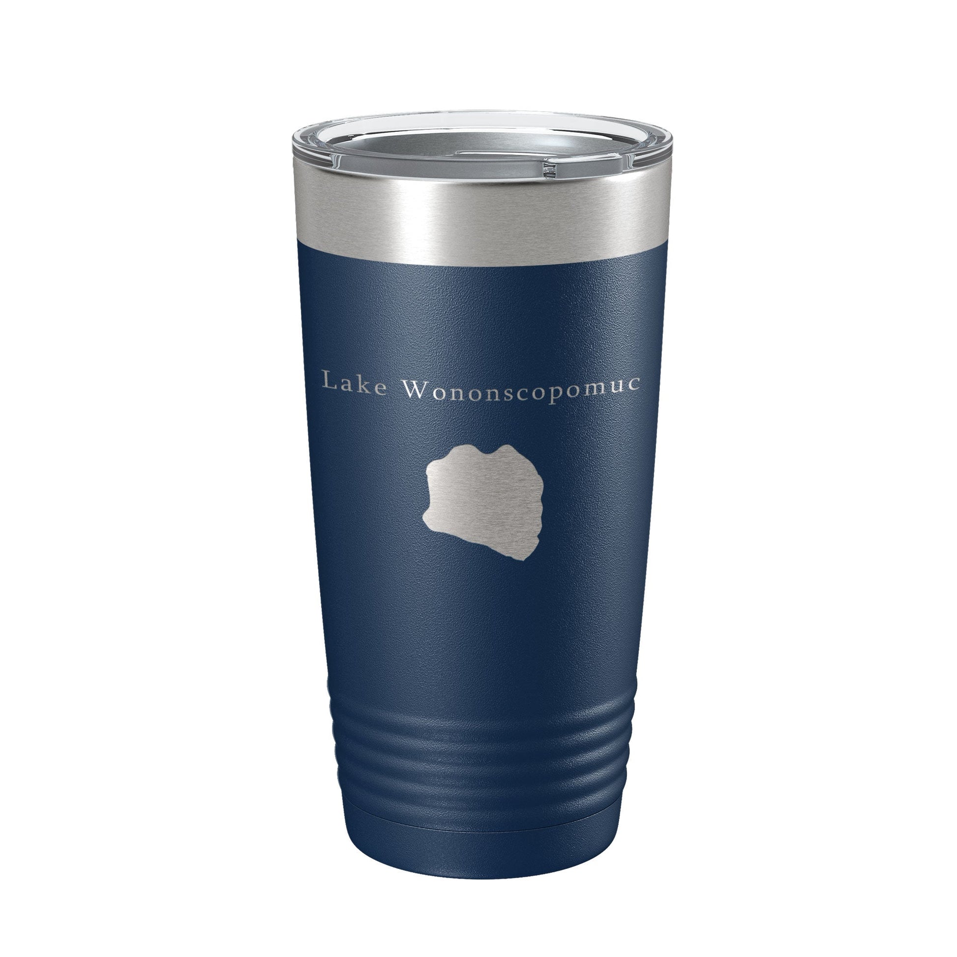 Lake Wononscopomuc Map Tumbler Travel Mug Insulated Laser Engraved Coffee Cup Connecticut 20 oz-2