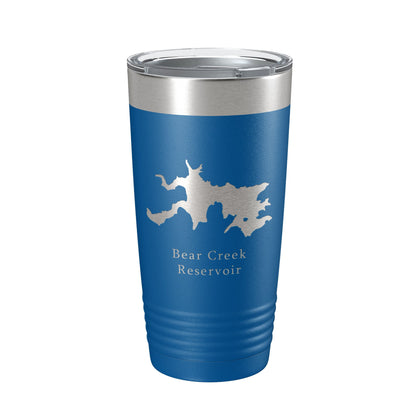 Bear Creek Reservoir Map Tumbler Travel Mug Insulated Laser Engraved Coffee Cup Lake Athens Jefferson Georgia 20 oz-6