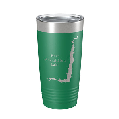 East Vermillion Lake Map Tumbler Travel Mug Insulated Laser Engraved Coffee Cup South Dakota 20 oz-9