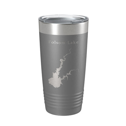 Folsom Lake Map Tumbler Travel Mug Insulated Laser Engraved Coffee Cup California 20 oz-16