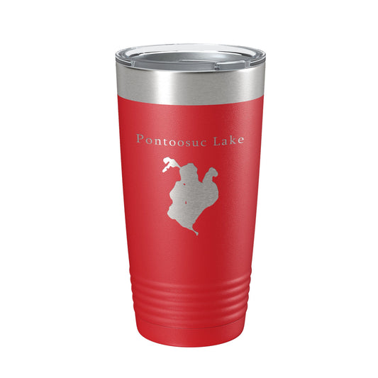 Pontoosuc Lake Map Tumbler Travel Mug Insulated Laser Engraved Coffee Cup Massachusetts 20 oz-10