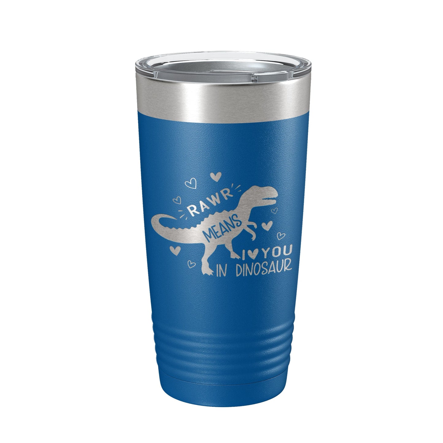 Dinosaur Tumbler Rawr Means I <3 You In Dinosaur Travel Mug Insulated Laser Engraved Coffee Cup 20 oz-6