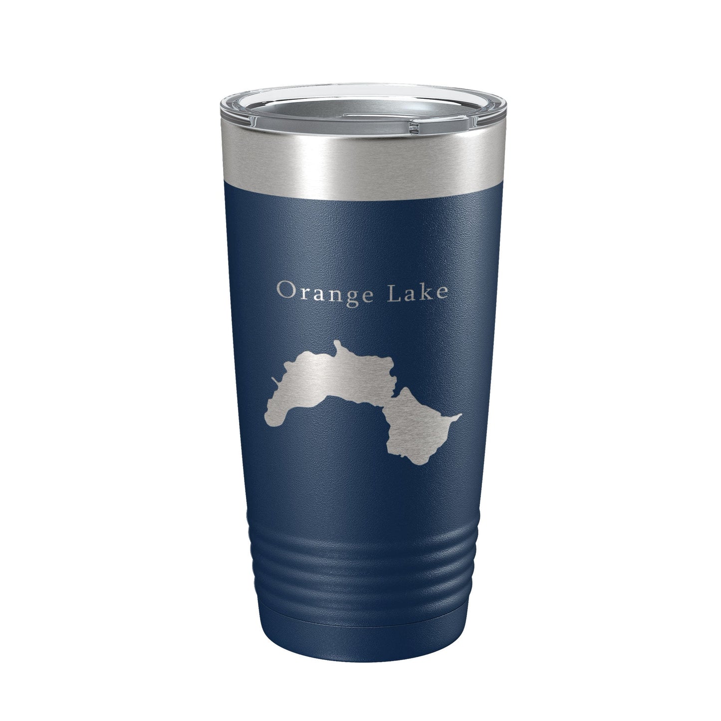 Orange Lake Map Tumbler Travel Mug Insulated Laser Engraved Coffee Cup Maine 20 oz-2