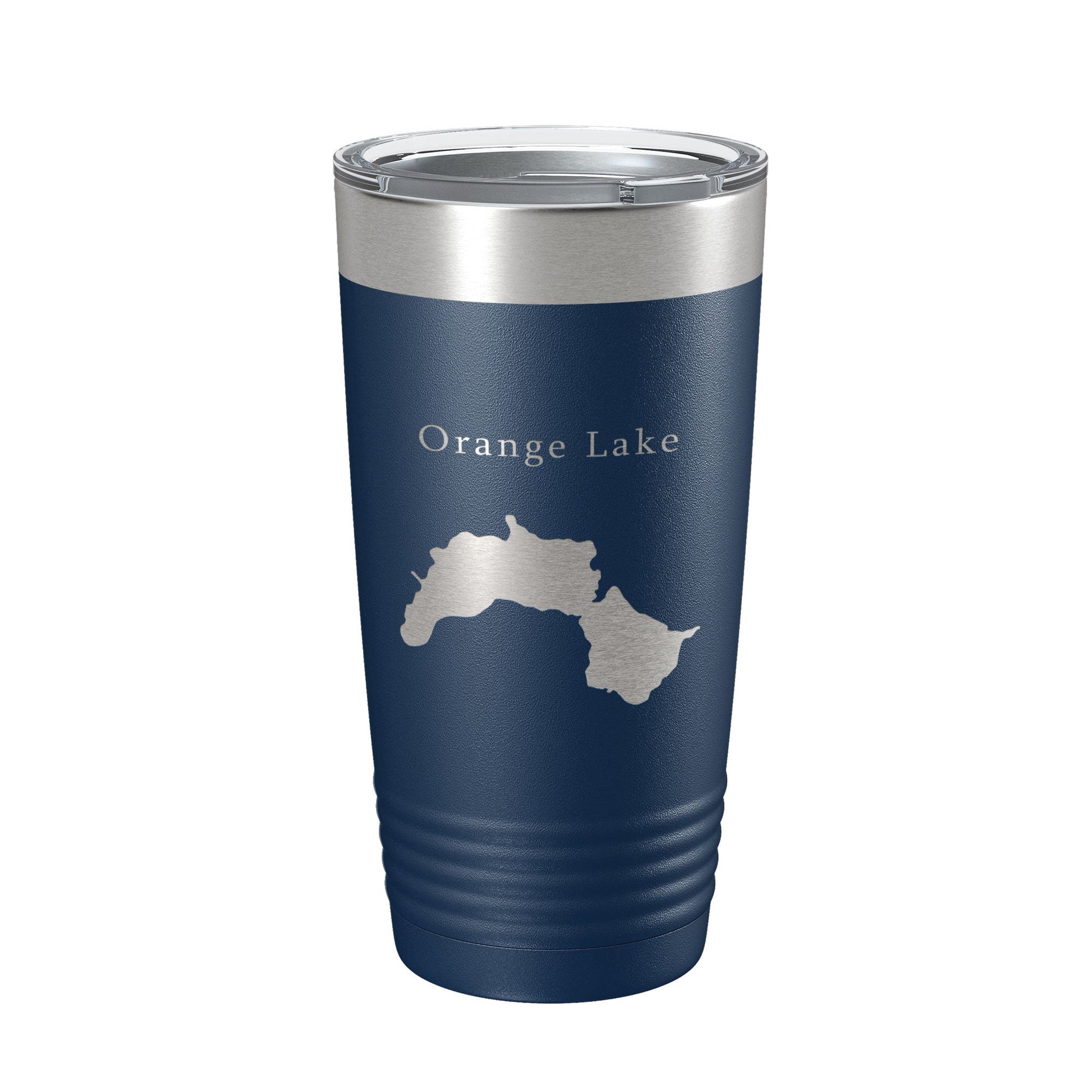 Orange Lake Map Tumbler Travel Mug Insulated Laser Engraved Coffee Cup Maine 20 oz-2