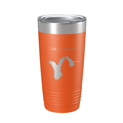 Lake Union Map Tumbler Travel Mug Insulated Laser Engraved Coffee Cup Washington 20 oz-17