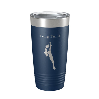 Long Pond Tumbler Lake Map Travel Mug Insulated Laser Engraved Coffee Cup Acadia Maine 20 oz-8
