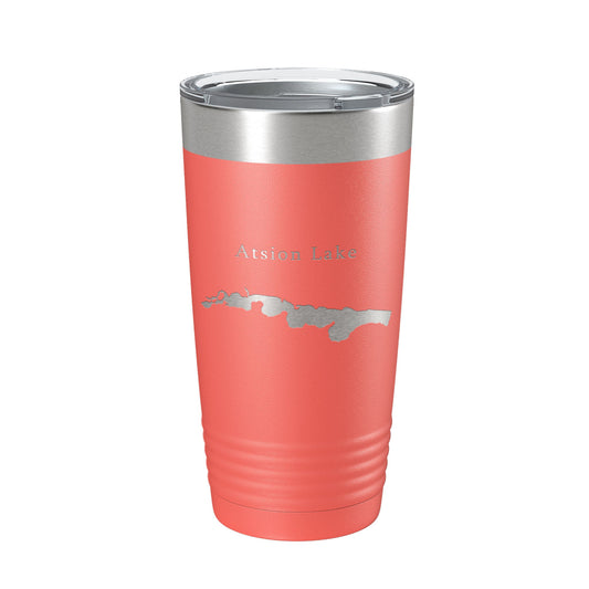 Atsion Lake Map Tumbler Travel Mug Insulated Laser Engraved Coffee Cup New Jersey 20 oz-20