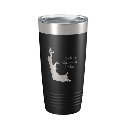 Parker Canyon Lake Map Tumbler Travel Mug Insulated Laser Engraved Coffee Cup Arizona 20 oz-0