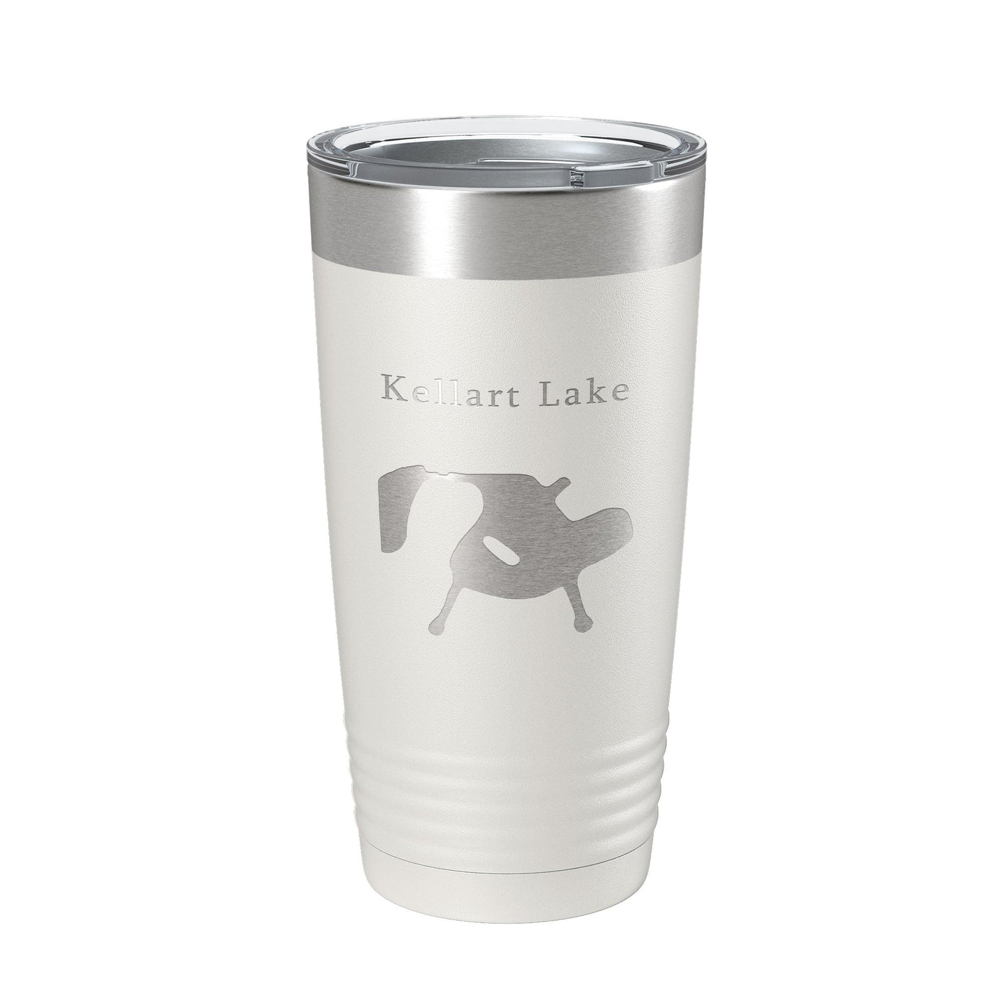 Kellart Lake Map Tumbler Travel Mug Insulated Laser Engraved Coffee Cup Illinois 20 oz-1