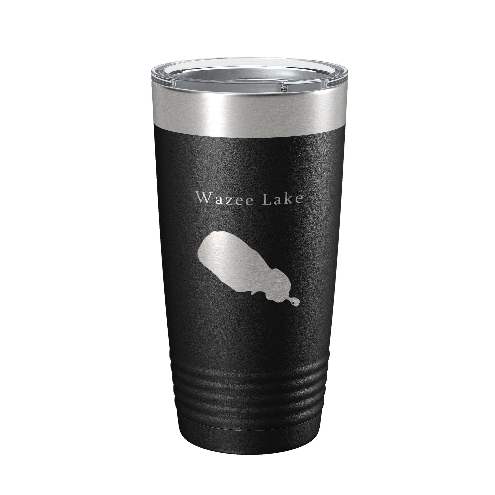 Wazee Lake Map Tumbler Travel Mug Insulated Laser Engraved Coffee Cup Wisconsin 20 oz-5
