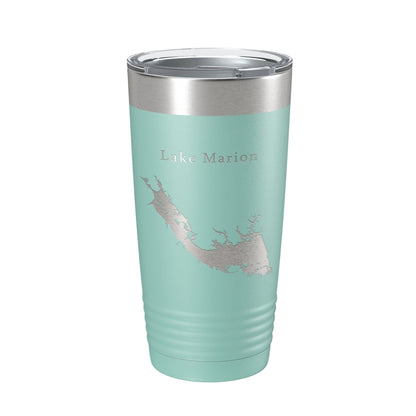 Lake Marion Map Tumbler Travel Mug Insulated Laser Engraved Coffee Cup South Carolina 20 oz-12