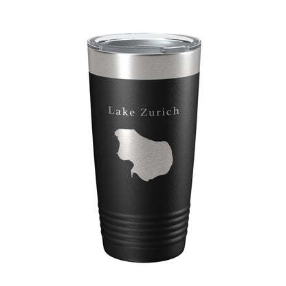 Lake Zurich Map Tumbler Travel Mug Insulated Laser Engraved Coffee Cup Illinois 20 oz-5
