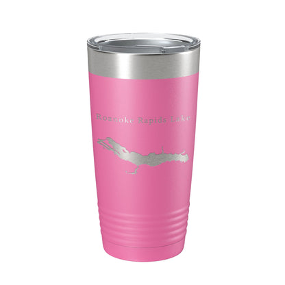 Roanoke Rapids Lake Map Tumbler Travel Mug Insulated Laser Engraved Coffee Cup North Carolina 20 oz-11