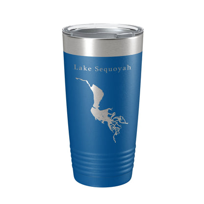 Lake Sequoyah Map Tumbler Travel Mug Insulated Laser Engraved Coffee Cup Arkansas 20 oz-6