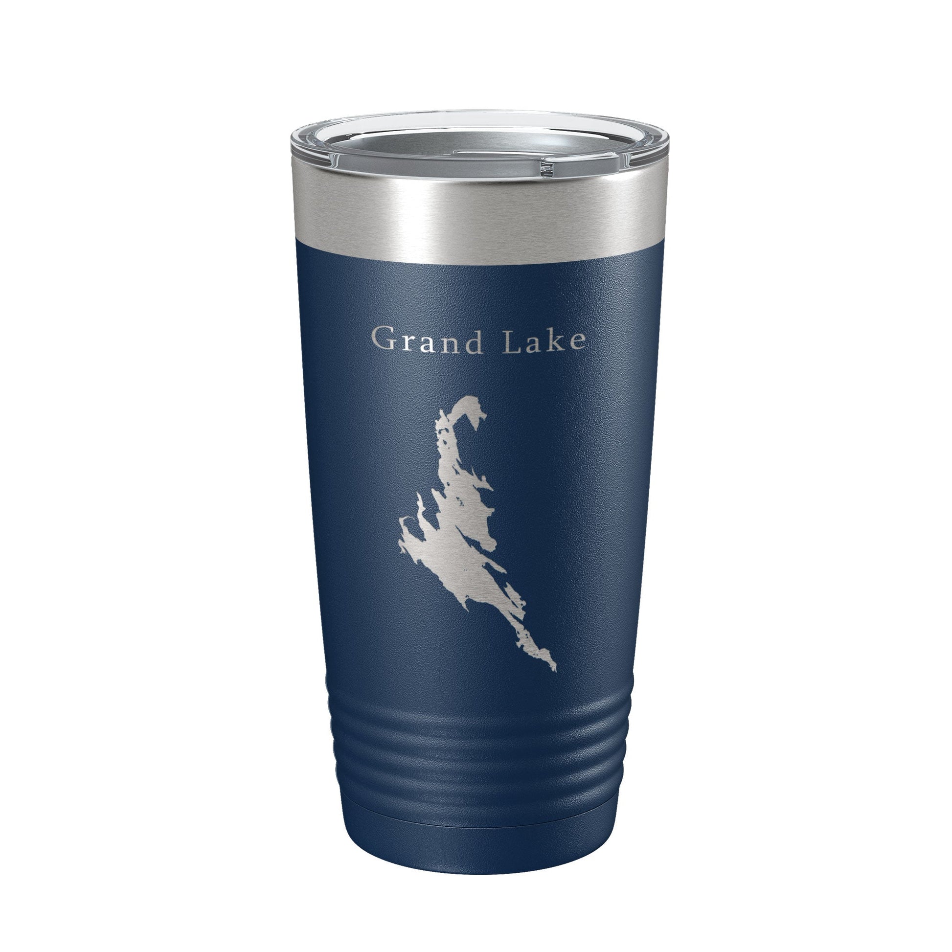 Grand Lake Map Tumbler Travel Mug Insulated Laser Engraved Coffee Cup Maine 20 oz-2