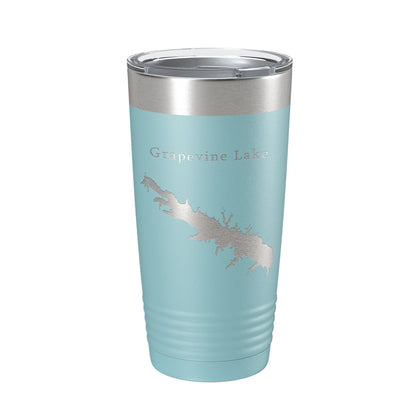 Grapevine Lake Map Tumbler Travel Mug Insulated Laser Engraved Coffee Cup Texas 20 oz-13