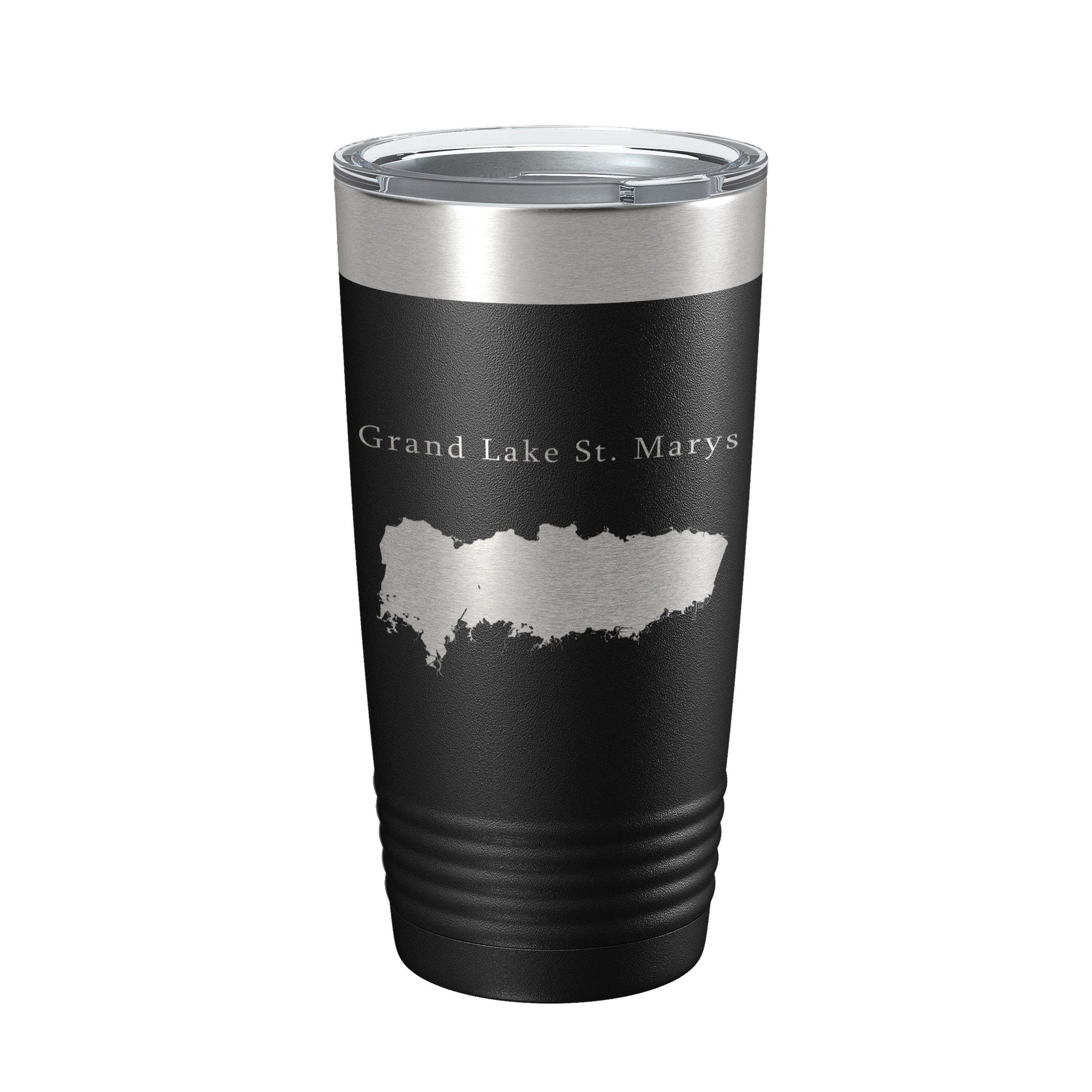 Grand Lake St. Marys Map Tumbler Travel Mug Insulated Laser Engraved Coffee Cup Ohio 20 oz-0