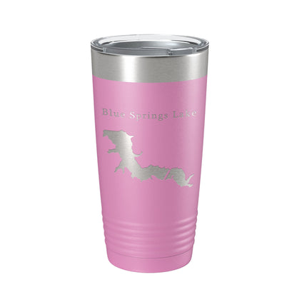 Blue Springs Lake Map Tumbler Travel Mug Insulated Laser Engraved Coffee Cup Missouri 20 oz-14