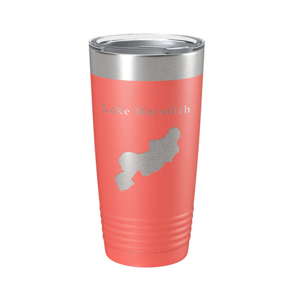Lake Meredith Map Tumbler Travel Mug Insulated Laser Engraved Coffee Cup Colorado 20 oz-20