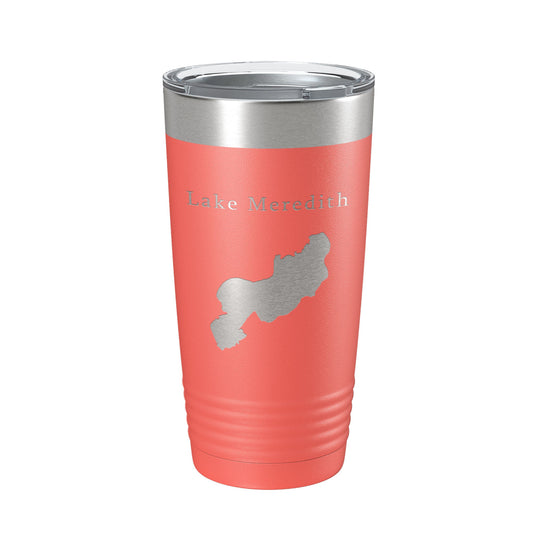 Lake Meredith Map Tumbler Travel Mug Insulated Laser Engraved Coffee Cup Colorado 20 oz-20