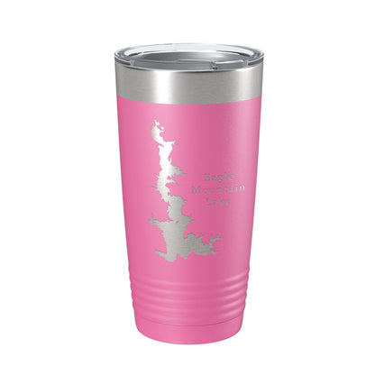 Eagle Mountain Lake Map Tumbler Travel Mug Insulated Laser Engraved Coffee Cup Texas 20 oz-11